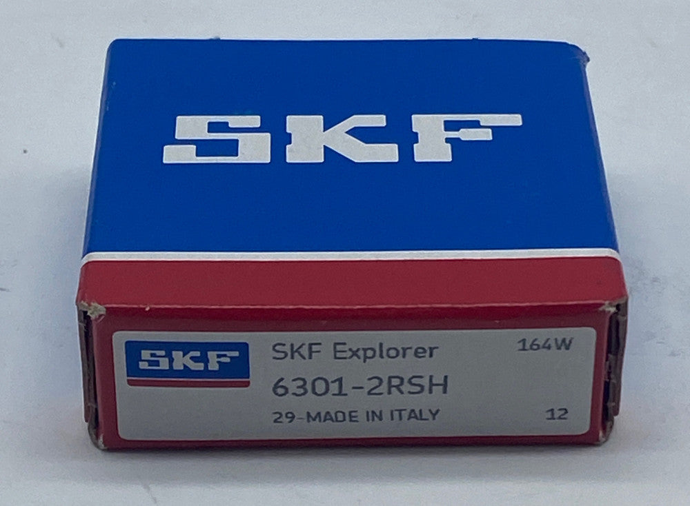SKF 6301-2RSH Deep Grove Ball Bearing, Rubber Sealed, 12mm Bore 