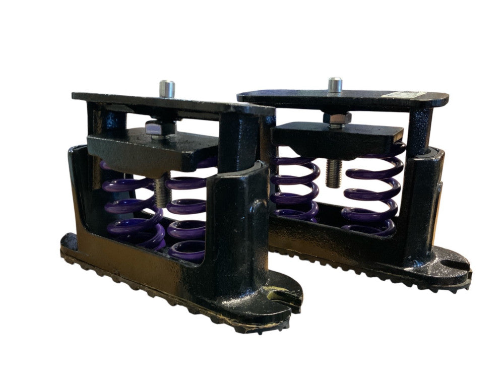 Lot of 2 VMC C2P-1D-1020 Spring Flex Isolators, 1020lb Max Load (each)