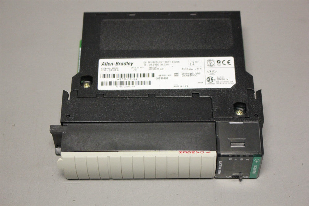 ALLEN BRADLEY CONTROLLOGIX DC EF OUT PLC MODULE 1756-OB16E A FW2.4