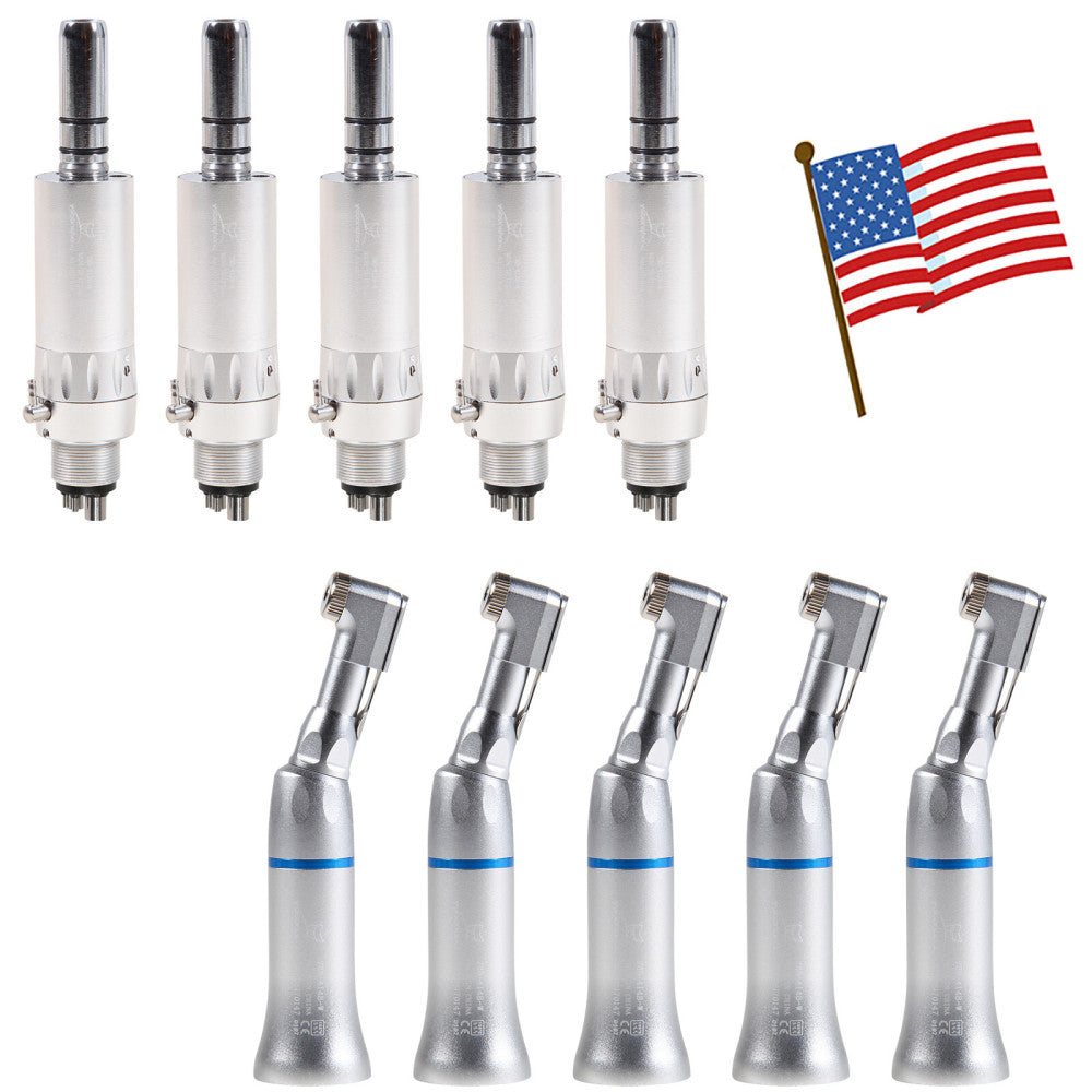 1-5 Yabangbang Dental Slow Speed Handpiece Contra Angle / Air Motor 4Hole Attach