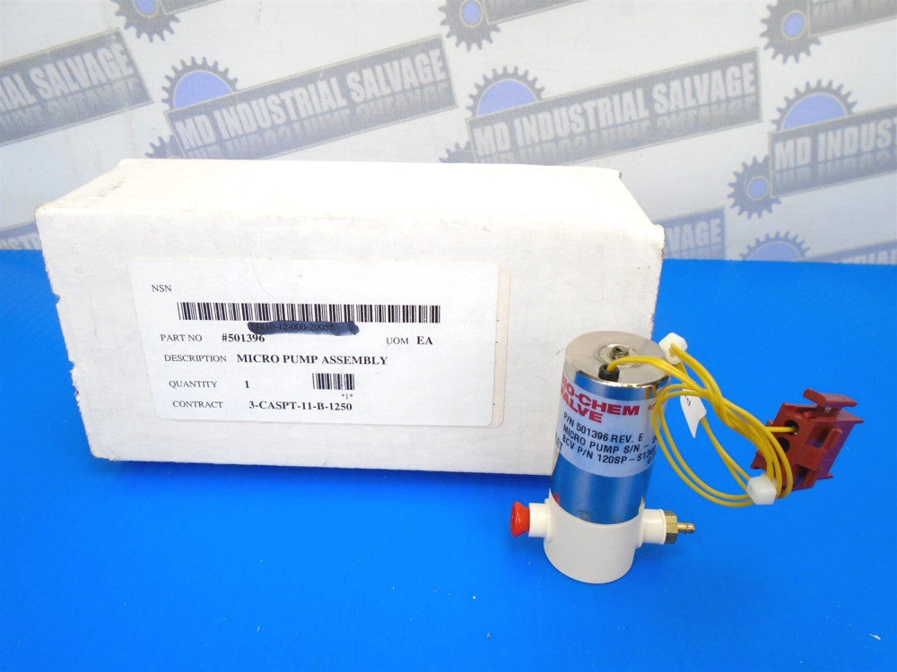 BIO-CHEM VALVE - 501396 Rev E - MICRO PUMP - BVC P/N 120SP-S1348 - (NEW in BOX)
