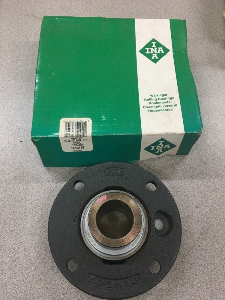 NEW IN BOX INA 4-BOLT SPHERICAL FLANGE BEARING RME35N