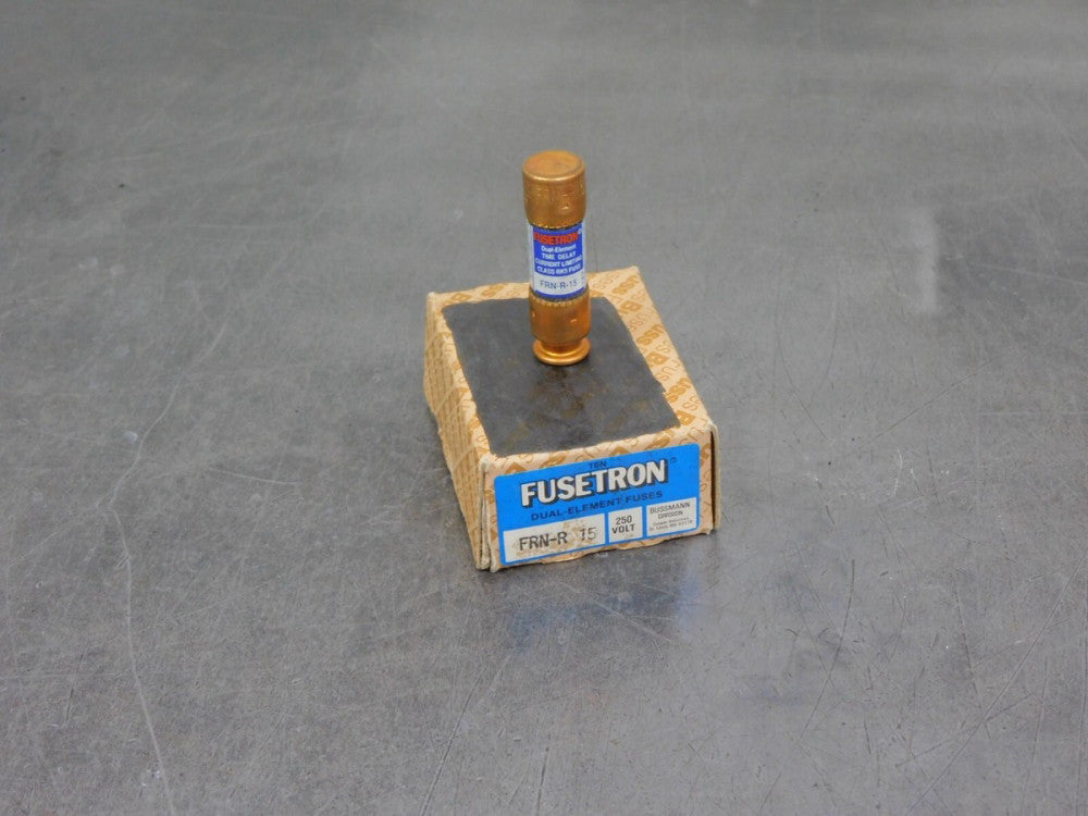 Cooper Bussmann - Fusetron FRN-R-15 Dual Element Time Delay Fuse Lot of (10) Ten