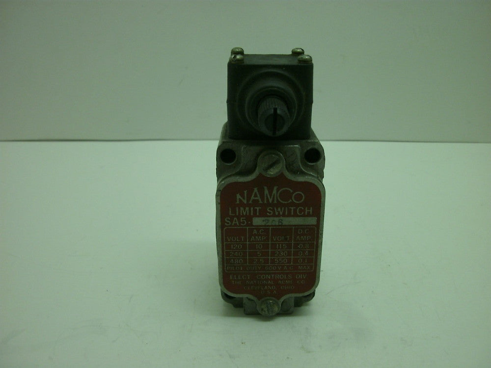 NAMCO SA5-206 LIMIT SWITCH VOLT 120 10 AMP A.C. PILOT DUTY 600V A.C. MAX.