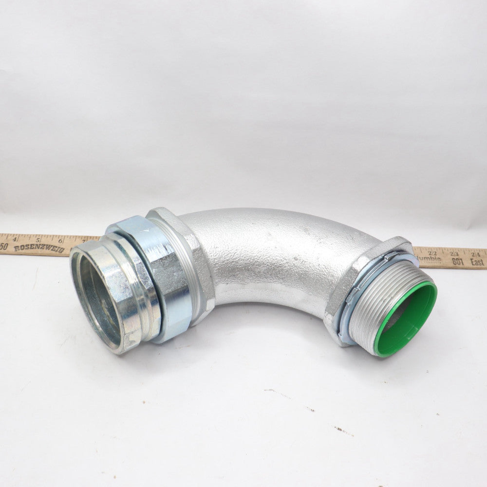 Malleable Iron Liquid-Tight Insulated 45 Degree Connector 3"