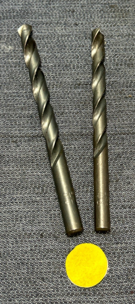 CLE-FORGE HS 2 FLUTE DRILL BIT LOT OF 2   19/64"  21/64"