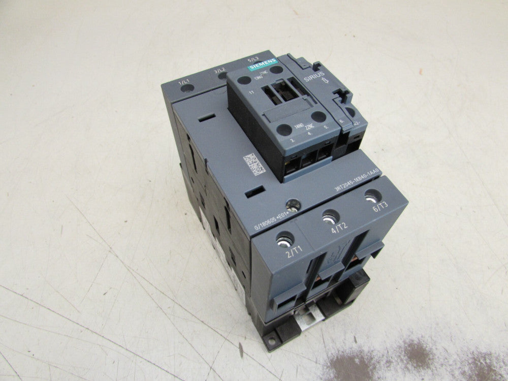 SIEMENS SIRIUS 3RT2045-1KB40-1AA0 CONTACTOR 125A 24VDC-COIL XLNT USED TAKEOUT 