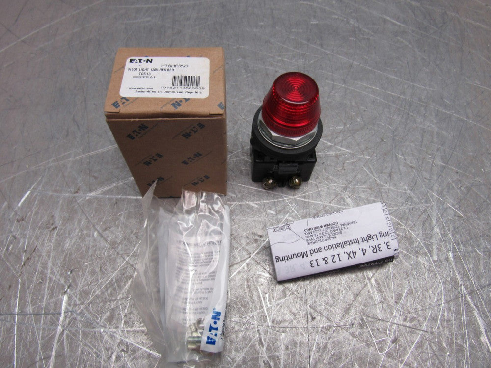 EATON HT8HFRV7 RED ILLUMINATED INDICATING LIGHT UNIT MOMENTARY NEW IN BOX !! M/O