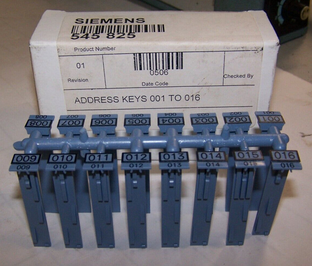 NEW SIEMENS ADDRESS KEYS 001 TO 016  MODEL NO. 545 825