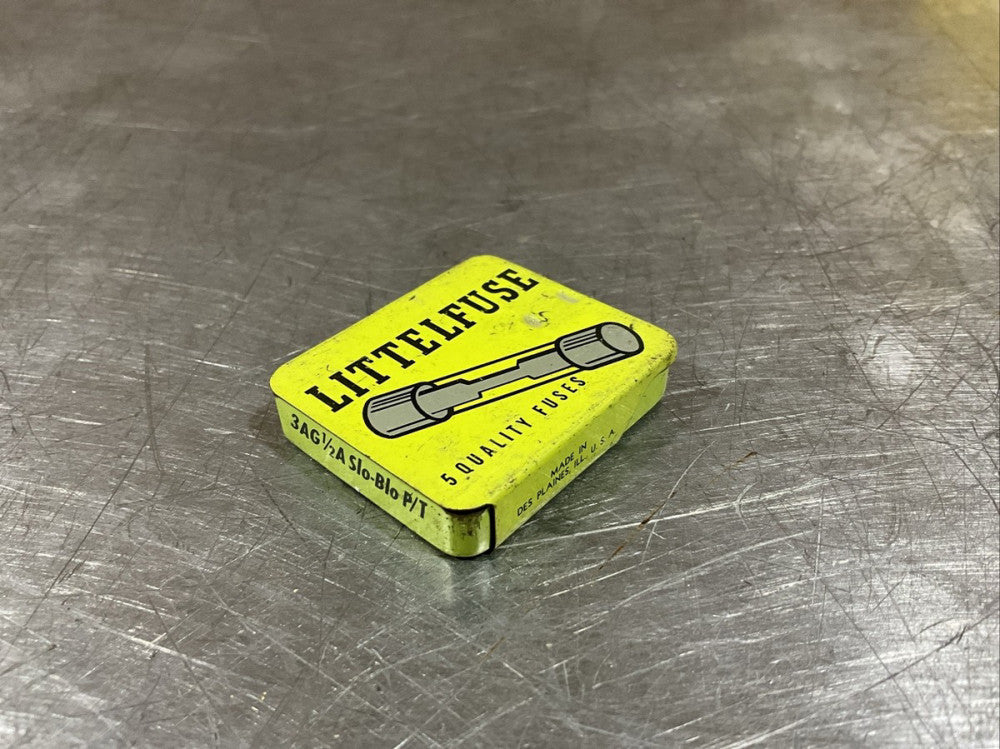 PACK OF 1 LITTELFUSE 3AG 1/2A SLO-BLO P/T FUSES Nos Surplus