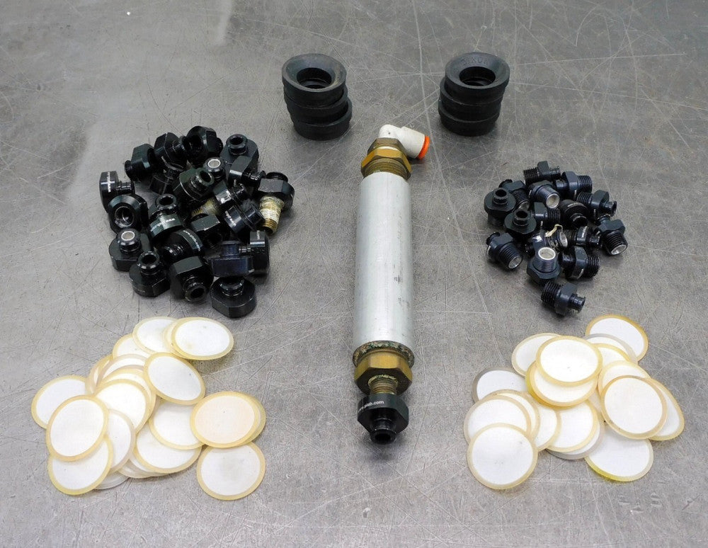 Piab Destaco B30 Suction Cup Holder Unit 1/4" w/ Large Lot of Accessories