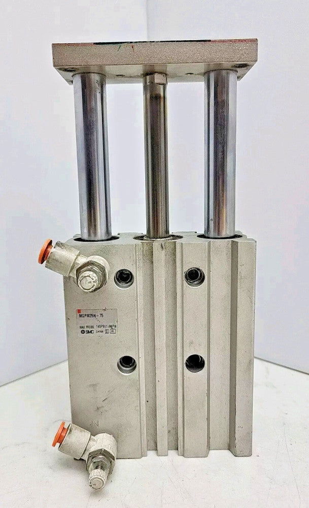 Smc MGPM25N-75 Compact Guide Cylinder 25mm Bore 75mm Stroke 145 Psi