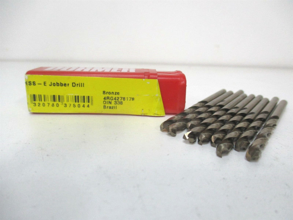 Dormer (0375044) 3.7mm x 70mm OAL 135° Cobalt Spiral Jobber Drill - Pack of 9