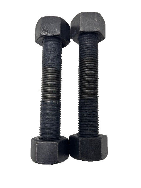 1 1/8x7 GRADE B7 TPI-8 FULLY THREADED STUDS WITH 2 HEX NUTS  (LOT OF 2)