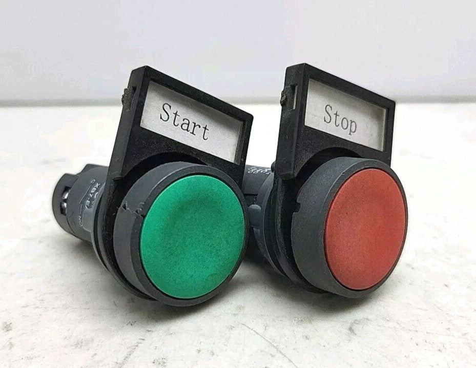 2 Schneider Electric XB7 Push Button Green & Red Spring Return XB7EA.1C XB7EA.5C