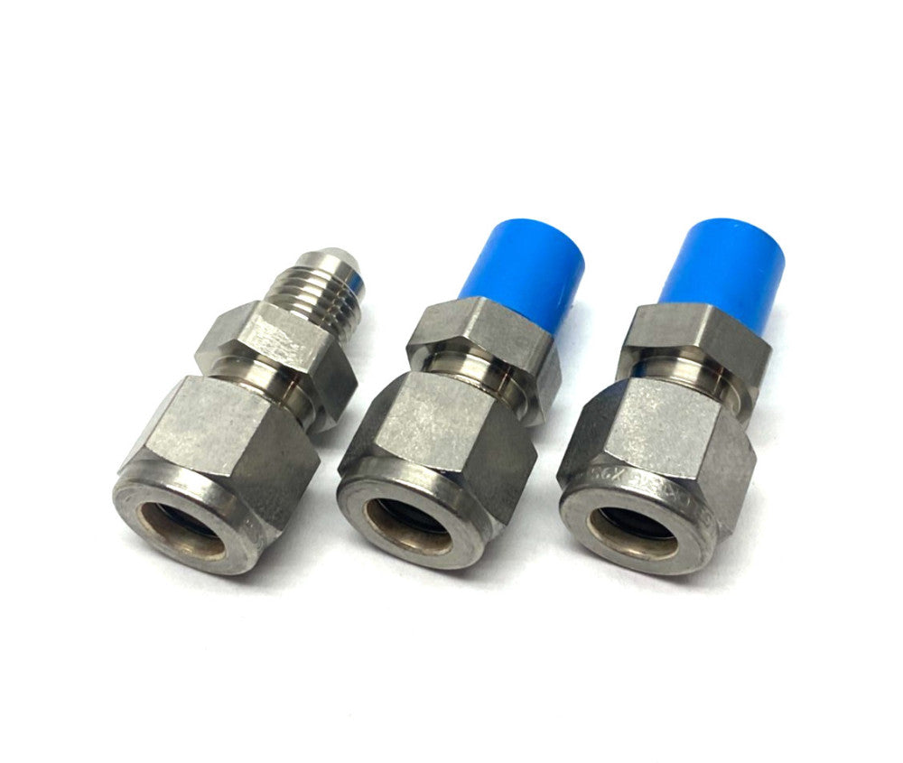 Swagelok SS-600-6-4AN Stainless Steel Union Tube Fitting 3/8" LOT OF 3