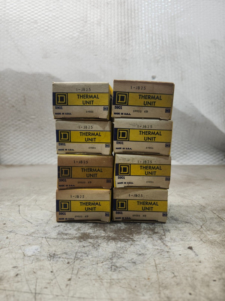 NEW IN BOX LOT OF 8 SQUARE D THERMAL UNIT 1-JB25