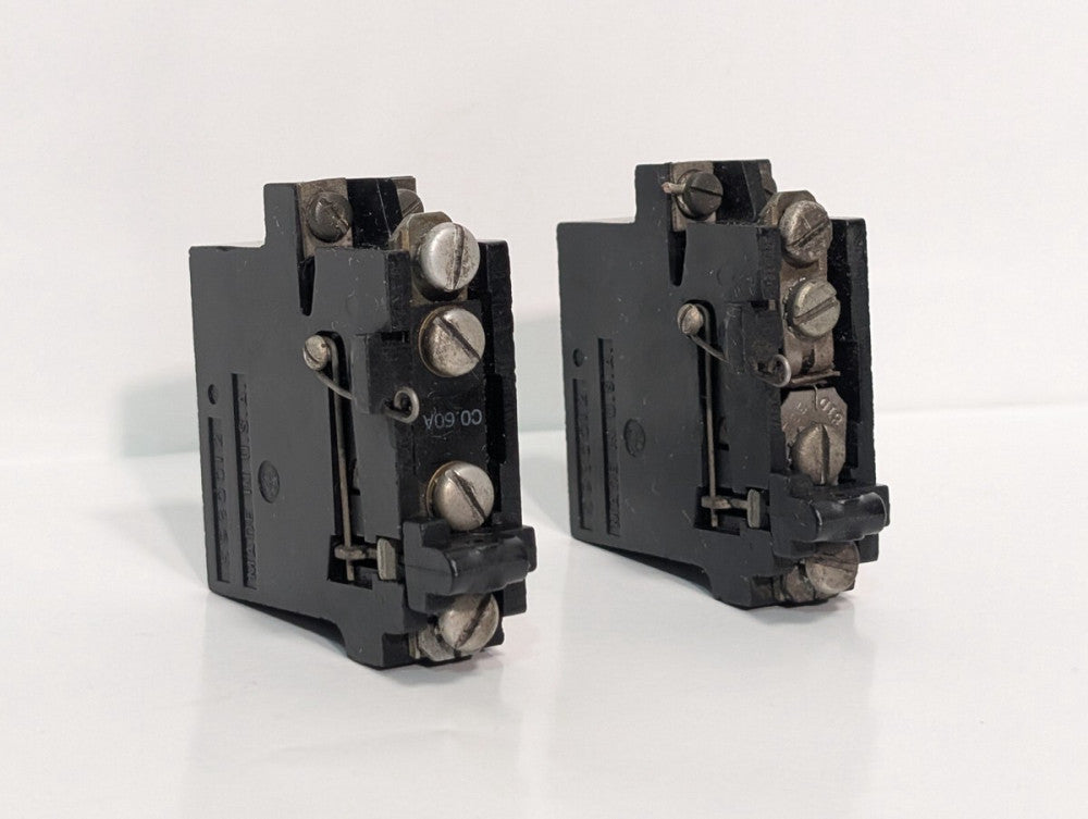 Lot of 2: General Electric 5980012 C0.60A Thermal Overload Relay Heater Switches