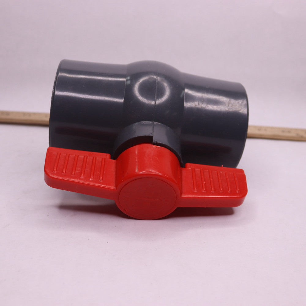 Ball Valve Compact T-Handle UPVC For Irrigation And Water Treatment Grey 2" 