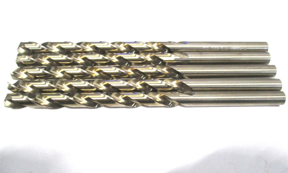 C-L (45135) 9.50mm (0.374) x 6-15/16 2F RH Cobalt Taper Length Drill Bit - 5 PC