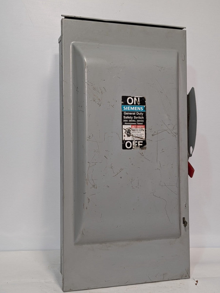 Siemens GF324NR General Duty Safety Switch NEMA Type 3R 200A 240VAC 250VDC