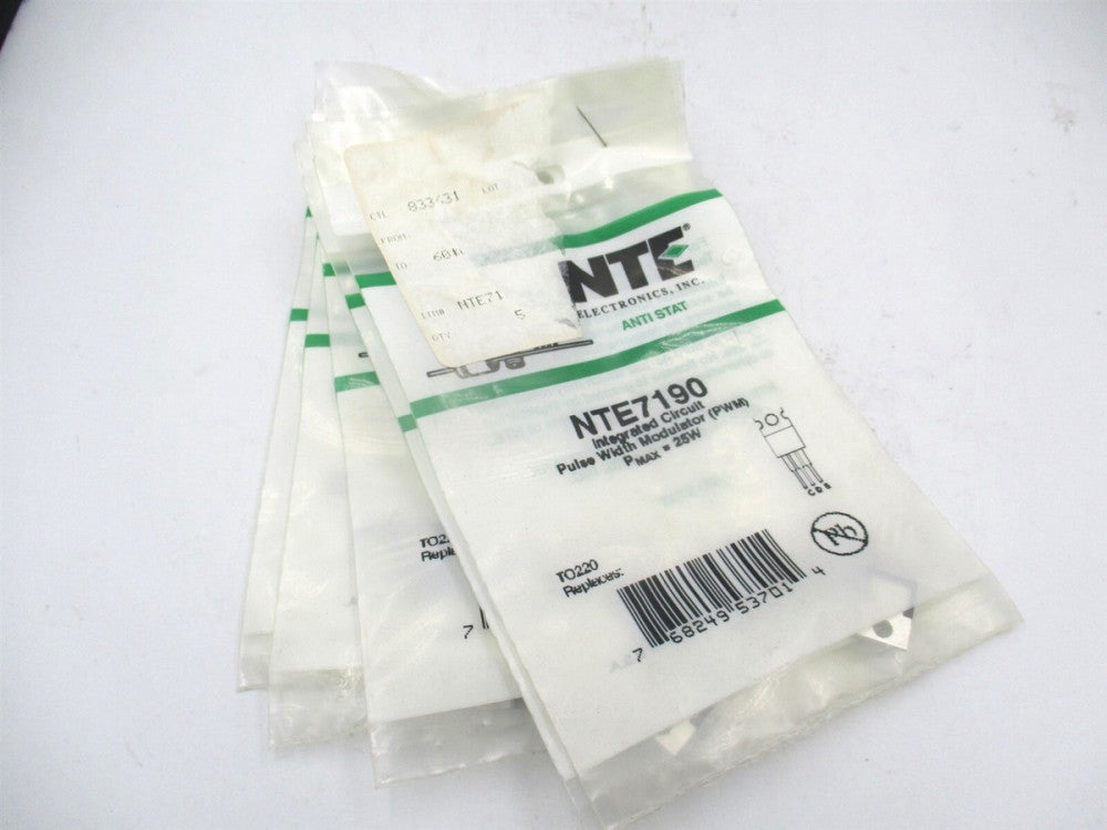 NTE Electronics (NTE7190) IC 25W PWM Switch For Tv/Monitors - Lot of 5 