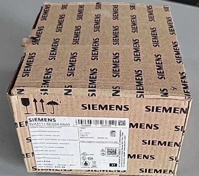 1) SIEMENS 3VA4111-6ED34-0AA0  CIRCUIT BREAKER,  3P/110A /480V/65kA