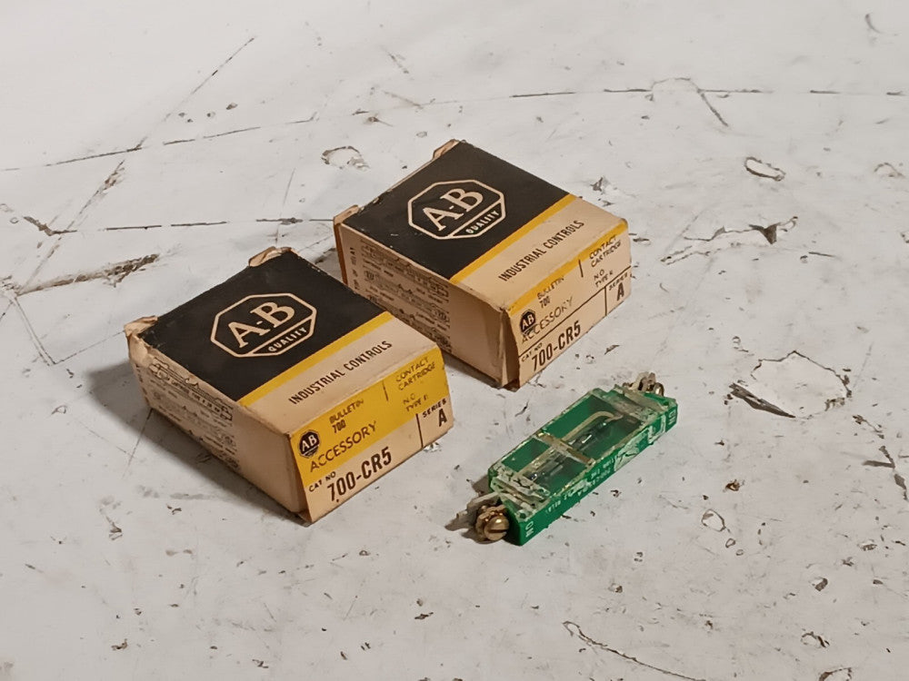 Lot of 2 Allen-Bradley 700-CR5 Series A Type R Contact Cartridges