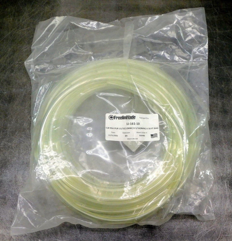 FreelinWade 1J-161-10 Clear Tubing 12mm x 8mm x 50 ft Length