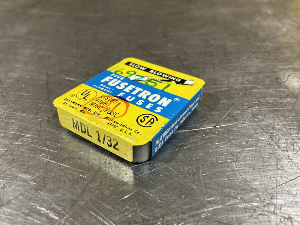 PACK OF 5 FUSETRON MDL 1/32 FUSES Nos Surplus