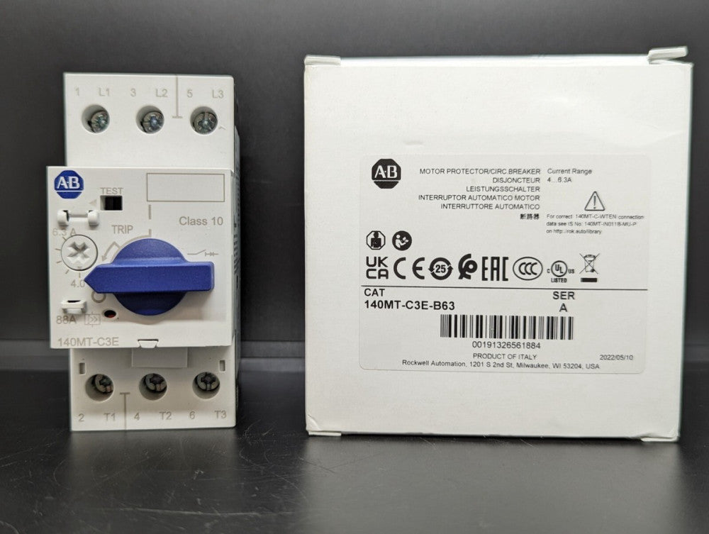 Allen Bradley 140MT-C3E-B63 4-6.3A MPCB Frame Size C New In Box USA