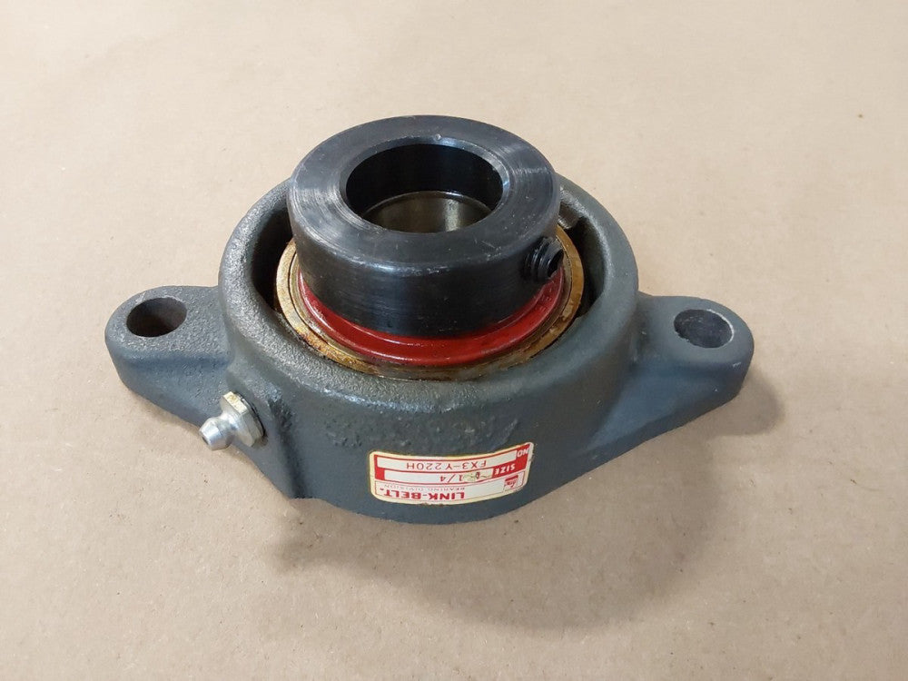 Link-Belt FX3-Y220H 1 1/4" Flange Mounted 2 Bolt Ball Bearing, Cast Iron 