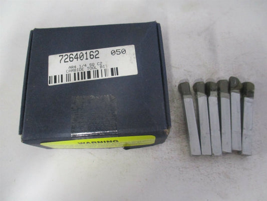 (1) 1/4 x 1/4 Grade C2 Square Shoulder Turning Single Point Tool Bit - Pack of 6