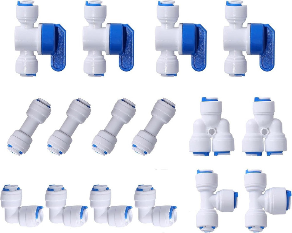 1/4" OD Quick Connect Push in to Water Tube Fitting for RO Reverse... 