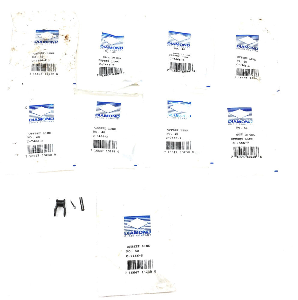 Diamond Offset Link NO 40 C-7466-P [Lot of 9] NOS