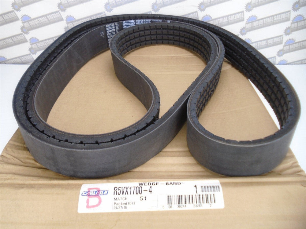 CARLISLE - R5VX1700-4 - 5V Power Wedge COG BAND BELT- 4-RIB - (NEW in BOX)