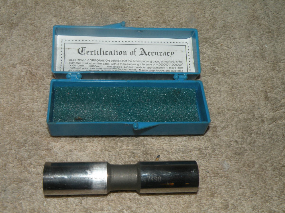 DELTRONIC PRECISION INSPECTION PLUG GAGE GAUGE 0.7498" 19.0450mm