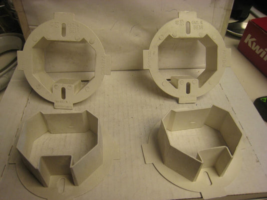4 yes 4  ARLINGTON BE1R Round Ceiling Box Extender, Up to 1-1/2", Made in USA
