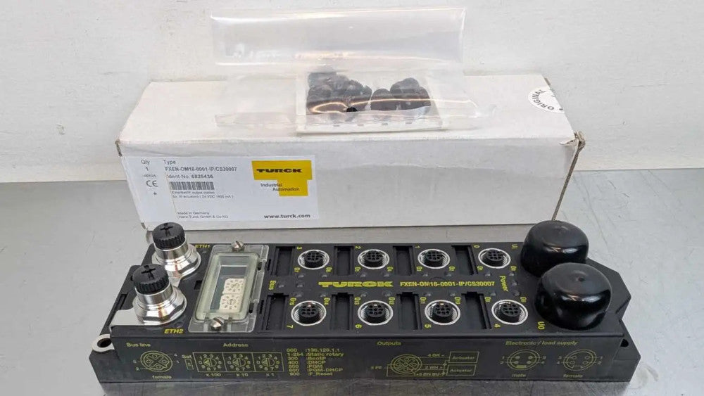 Turck FXEN-OM16-0001-IP/CS30007 EtherNet/IP Output Station 6825436 8-Port
