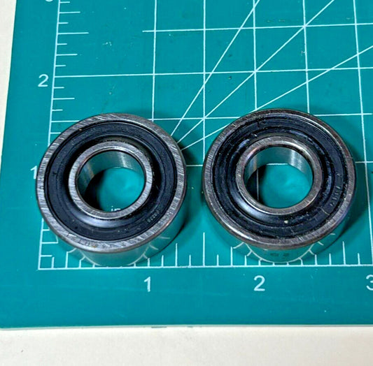 2 x General Bearing 6202-2RS C3 Radial Deep Groove Ball Bearing Round Bore