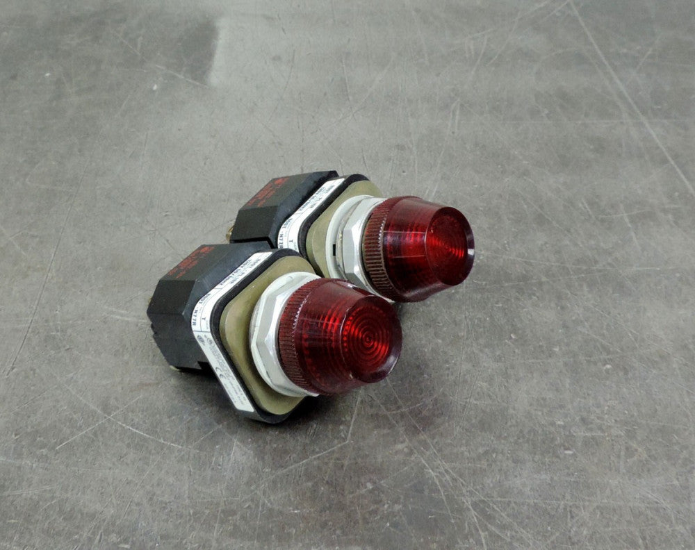 Allen Bradley Red Push Stop Button 800T-PL16R Series T  Type 4,13  Lot of 2