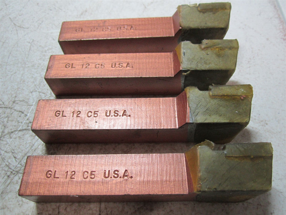 American Carbide Tool (GL12C5) Grade C5 Left Hand Brazed Carbide Tool - Qty 4