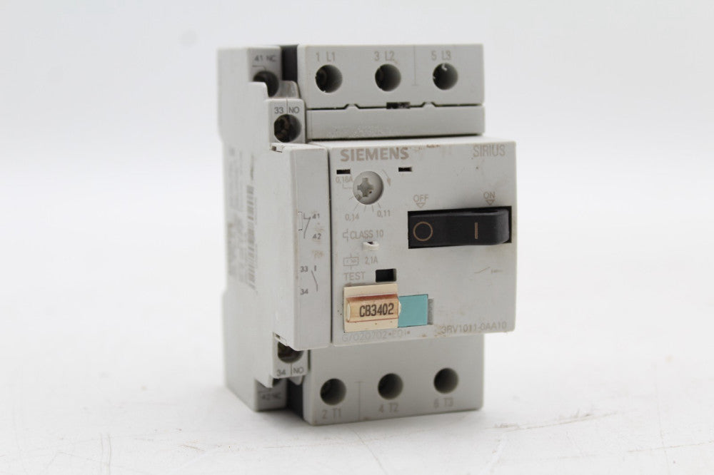 Siemens 3RV1011-0AA10 .11-.16 Amp Circuit Breaker