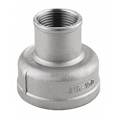 Zoro Select 60Rc111n020010 2" X 1" Fnpt 316 Ss Reducing Coupling