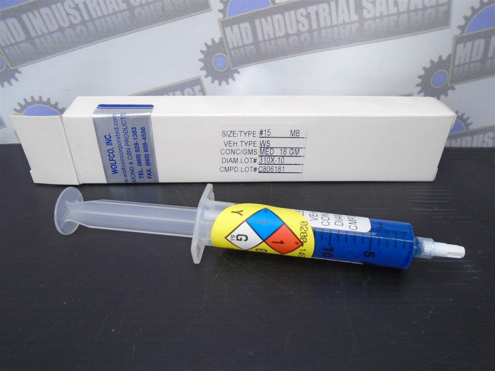 WOLFCO Blue #15 - DIAMOND LAPPING COMPOUND - 18G -(NEW in Tube)