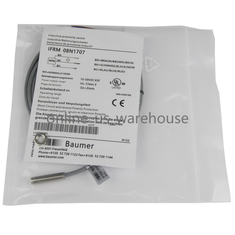 One Brand New BAUMER IFRM 08N1707 10-30VDC Proximity Switch