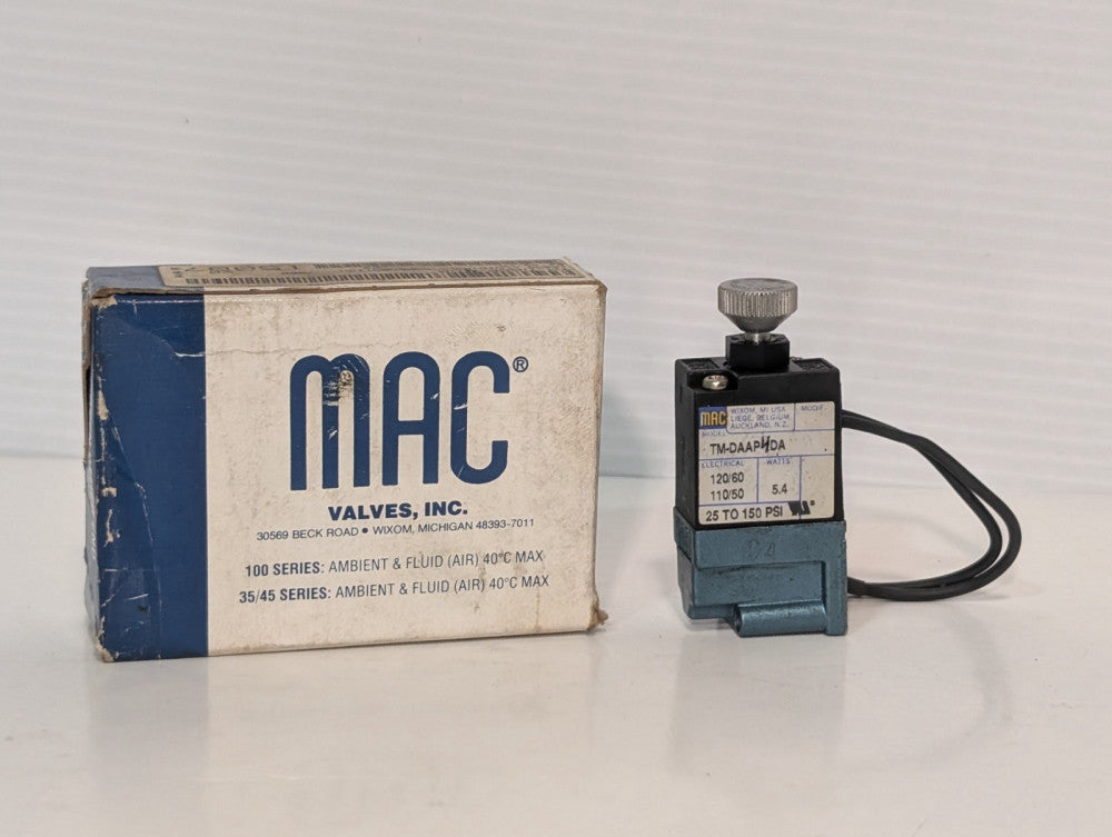 MAC Valves TM-DAAP-4DA Solenoid Coil Part w/ Push Turn Lock, Pre-Owned, As Shown