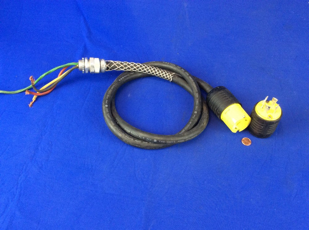 PASS & SEYMOUR L17330P L1730C PLUG & CONNECTOR 30A 600V 3PH W/  66"L SOW CABLE