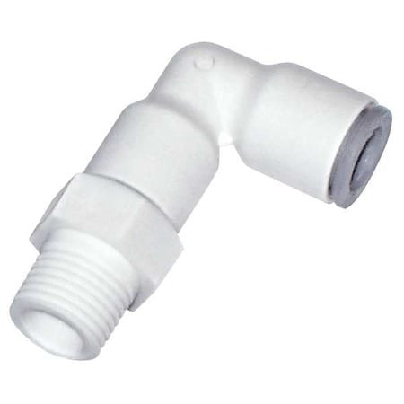 Parker 6509 56 11Wp2 Swivel Elbow, 1/4 In Tube Size, Nylon, White, 10 Pk