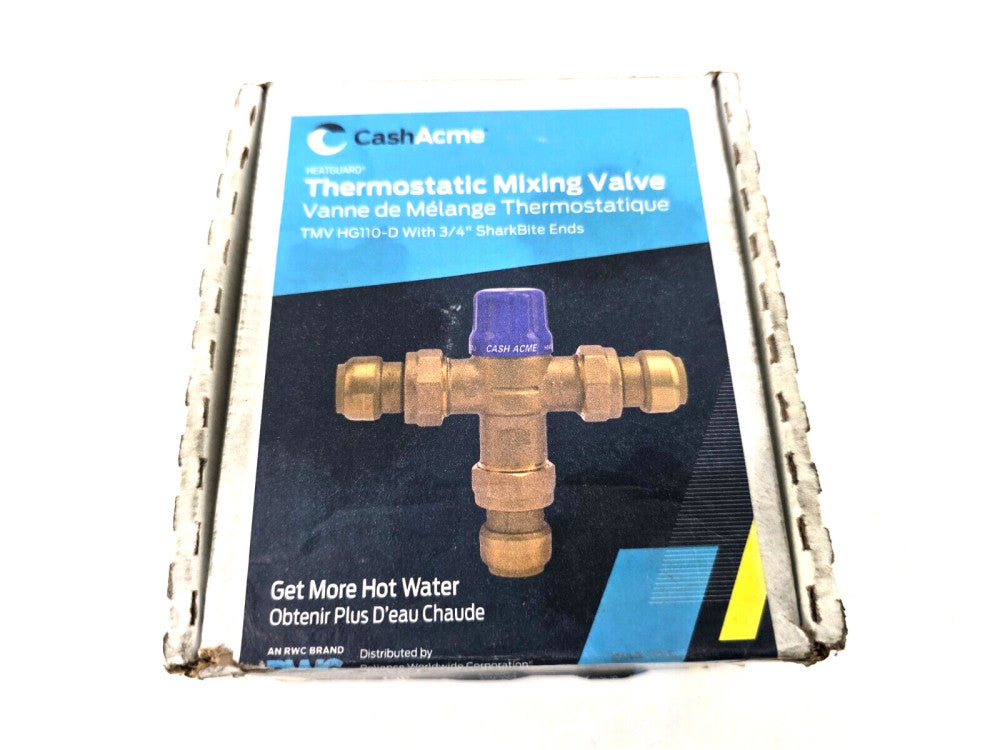 3/4” Sharkbite Cash Acme 24505 Thermostatic Mixing Valve HG110-D w/ Fittings